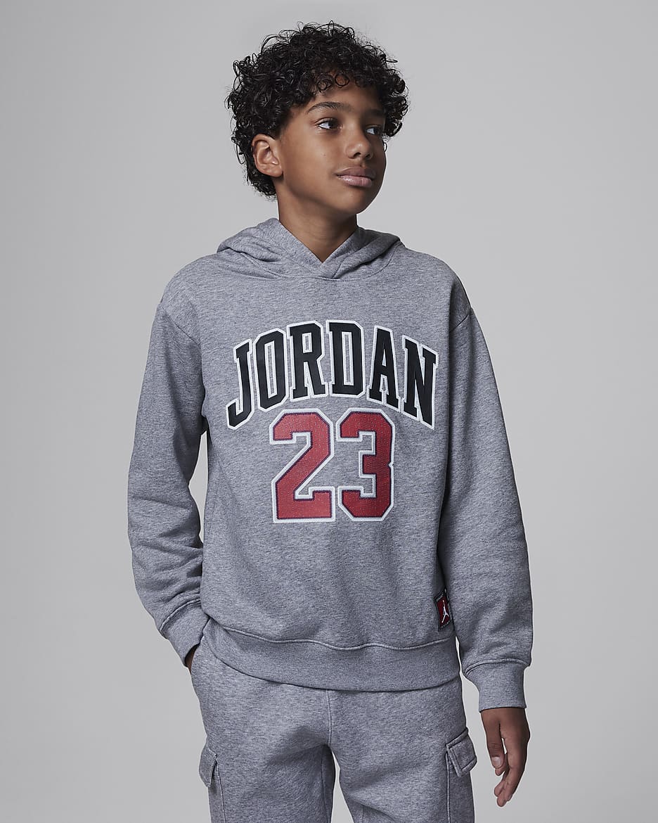 Jordan Fleece Pullover Hoodie Big Kids Hoodie. Nike